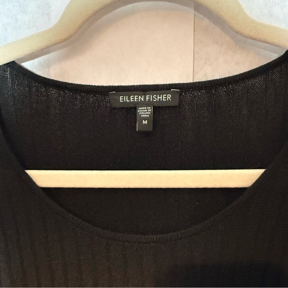 Eileen Fisher Washable Wool Rib Release Pleat Knit Dress Size M - Picture 4 of 9